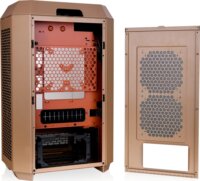 Thermaltake The Tower 300 Mini Torony Számítógépház + 2db 140mm ventilátor - Barna