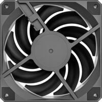 Montech METAL120 120mm PWM Rendszerhűtő ventilátor - Fekete