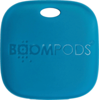 Boompods Boomtag Rechargeable Duo Okos nyomkövető Apple Find My támogatással - Fekete/Kék (2 darabos)