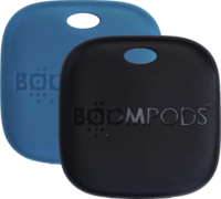 Boompods Boomtag Rechargeable Duo Okos nyomkövető Apple Find My támogatással - Fekete/Kék (2 darabos)