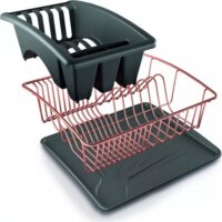 Metaltex MX325826 Aqutex Plus Copper Műanyag edényszárító 44 x 24 x 34 cm - Szürke / Pink