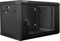 Lanberg 19" fali rack szekrény 6U 600x450mm - fekete