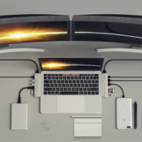 Satechi CMBPS 2xUSB-C HUB (7 port) - Ezüst