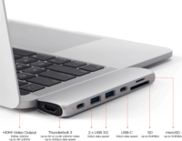 Satechi CMBPS 2xUSB-C HUB (7 port) - Ezüst
