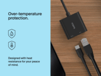 Belkin Connect USB-C - RJ45 Átalakító Adapter - Fekete