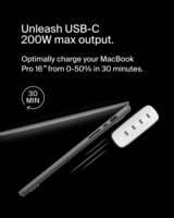 Belkin Boost Charge Pro 4xUSB-C Hálózati Töltő Adapter 200W- Fehér