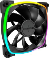Montech RX120 120mm PWM RGB Rendszerhűtő ventilátor - Fekete