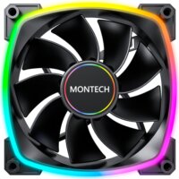 Montech RX140 140mm PWM RGB Rendszerhűtő ventilátor - Fekete