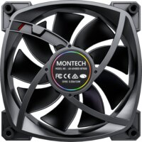 Montech RX140 140mm PWM RGB Rendszerhűtő ventilátor - Fekete