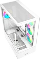 Sharkoon AK6 RGB Midi Torony Számítógépház + 3db 120mm RGB ventilátor - Fehér