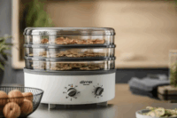 Stöckli Dörrex Időzítős Aszaló és szárító acélhálós tálcákkal 540 Watt - Fehér