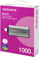 ADATA 1TB SC750 USB 3.2 Gen2 Type-C Külső SSD - Szürke