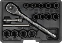 Yato YT-05897 Roncsolt csavar kiszedő Dugókulcs készlet (16 db / csomag)