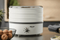 Stöckli Dörrex Gyümölcsaszaló és szárító műanyaghálós tálcákkal - Szürke