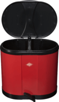 WESCO Ökosammler Beta 2 x 15 literes pedálos fém szemetes - Piros