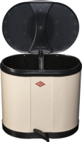WESCO Ökosammler Beta 2 x 15 literes pedálos fém szemetes - Mandula