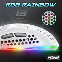 Spirit of Gamer Pro-M4 Arctic RGB Vezetékes Gaming Egér - Fehér