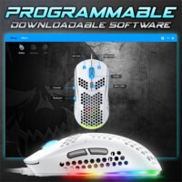 Spirit of Gamer Pro-M4 Arctic RGB Vezetékes Gaming Egér - Fehér