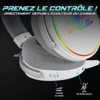 Spirit of Gamer MIC-XH1700W Bluetooth Gamer Fejhallgató Headset - Fehér / Szürke