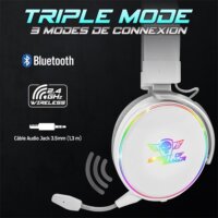 Spirit of Gamer MIC-XH1700W Bluetooth Gamer Fejhallgató Headset - Fehér / Szürke