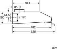 Siemens LU63LCC20 iQ100, Beépíthető Páraelszívó Szagelszívó - Fehér
