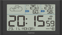 Hama 222216 LCD Meteorológiai Időjárás állomás külső szenzorral - Fekete