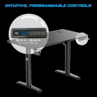 Spirit of Gamer Headquarter 700 Elektromosan állítható Gamer asztal 120 x 60 x 73-118 cm - Fekete