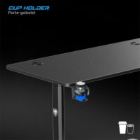 Spirit of Gamer Headquarter 700 Elektromosan állítható Gamer asztal 120 x 60 x 73-118 cm - Fekete