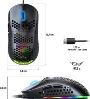 Spirit of Gamer S-PM4 RGB Vezetékes Gaming Egér - Fekete