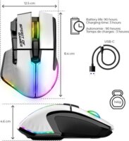 Spirit of Gamer Pro-M5 Arctic Wireless Gaming Egér - Fehér