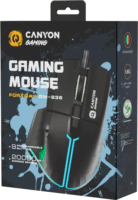 Canyon Fortnax GM-636B RGB Vezetékes Gaming Egér - Fekete