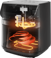 Hauser AFD-918 AirFryer Forrólevegős sütő 9L 2200 Watt - Fekete/Ezüst