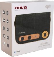 Aiwa RBTU-600 Vintage Bluetooth hordozható rádió - Fekete / Bézs