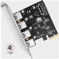 AXAGON PCEU-430RS 4x USB-A 5Gbps port bővítő PCIe kártya