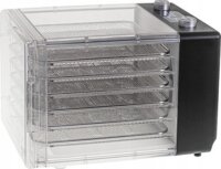 Adler AD 6660 Elektromos 6 tálcás Aszaló és szárító 600 Watt - Fekete / Átlátszó