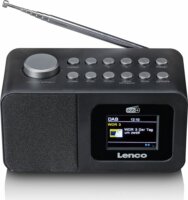 Lenco CR-625BK Rádiós ébresztőóra - Fekete