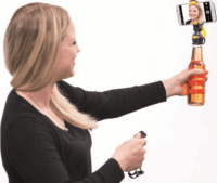 Mantona Bottle Selfie Pinguin Mobiltelefon Univerzális Tartó - Fekete / Sárga