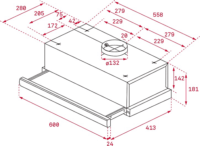 Teka TL 6310 Teleszkópos Beépíthető Páraelszívó - Fehér