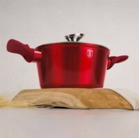 Blauman BL-3985 Lábas Üveg fedővel Ø 20cm 2,5L - Piros