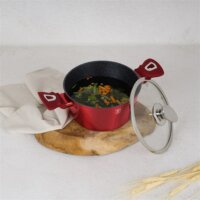 Blauman BL-3985 Lábas Üveg fedővel Ø 20cm 2,5L - Piros