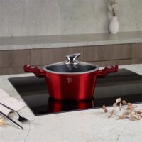 Blauman BL-3985 Lábas Üveg fedővel Ø 20cm 2,5L - Piros