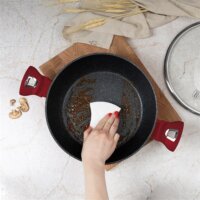 Blauman BL-3984 Alacsony Lábas Üveg fedővel Ø 28cm 3.8L - Piros