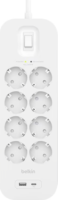 Belkin 220V Túlfeszültség védő elosztó 8 aljzatos 2m - Fehér