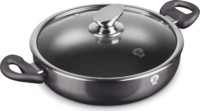 Blauman BL-3961 Carbon Pro Alacsony lábas Üveg fedővel Ø 24cm 3.2L - Fekete
