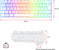 Spirit of Gamer XPERT K200 TKL Gamer Mechanikus Billentyűzet HUN - Fehér