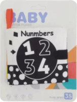 Puha Fekete-fehér textil lapozó könyv babáknak - Többféle