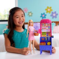 Mattel Barbie Malibu Piaci stand készlet babával