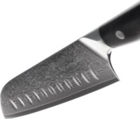 Kohersen Elegance Ebony Wood Rozsdamentes acél Santoku kés 12,7cm - Fekete