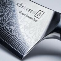 Kohersen Cleaver Elegance Ebony Wood Rozsdamentes acél Húsvágó Bárd 16,5cm - Fekete