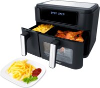 Steba HF 9500 DUO AirFryer Forrólevegős sütő 2x4L 2000 Watt - Fekete